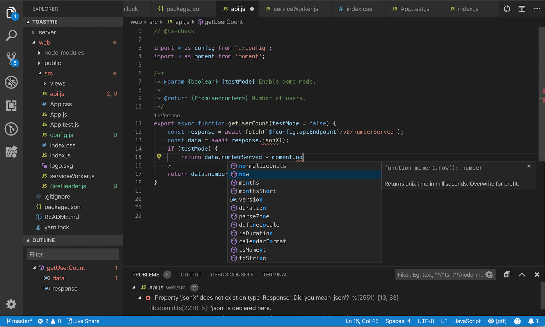 JavaScript development environment