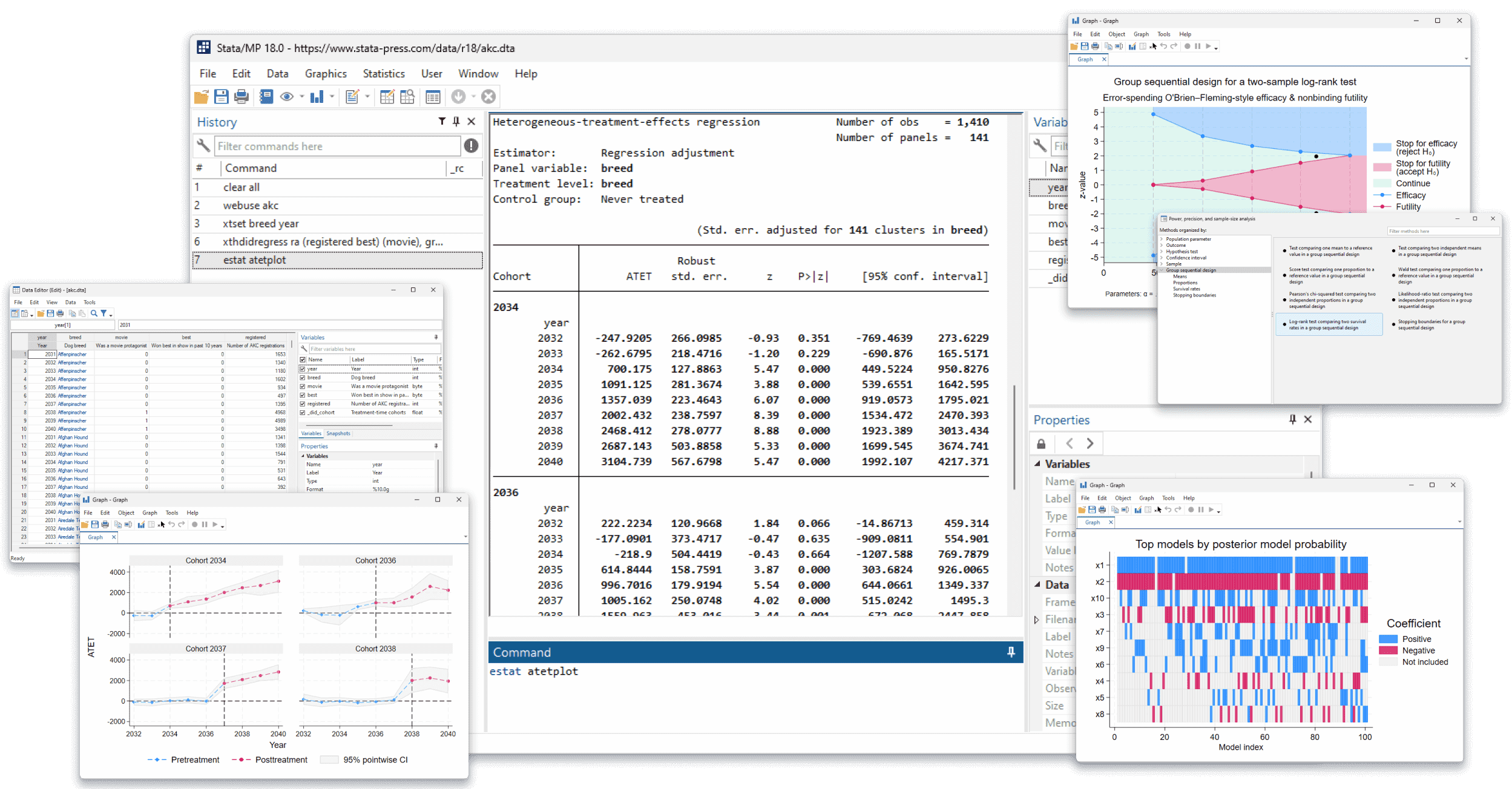Stata statistical analysis workspace